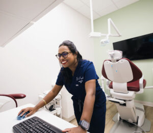 dr. nayak in the dental office